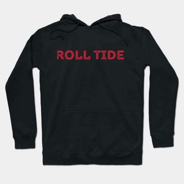 Red Vintage Roll Tide Hoodie by MaryMerch
